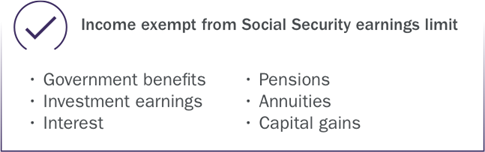 Social Security income exemptions