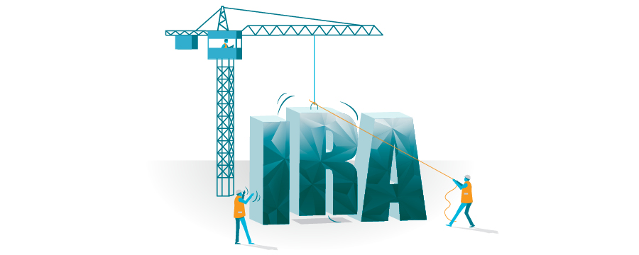 Illustration of an IRA being constructed.