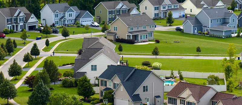 A suburban neighborhood in New York state.