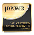 JDPOWER 2021 Certified Customer Service Phone Logo