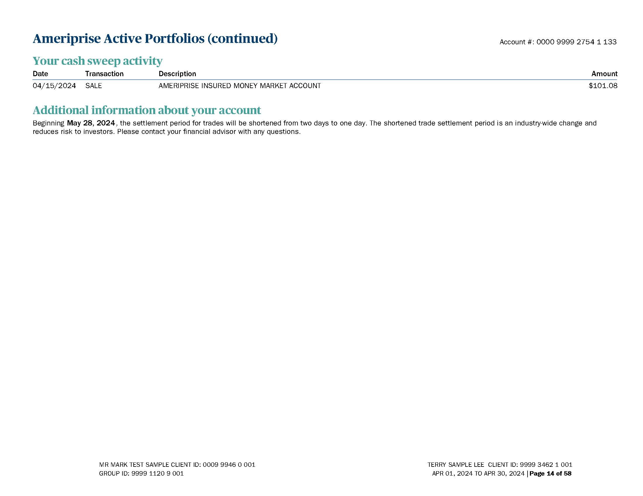 Investment Accounts | Ameriprise Online Statement Guide